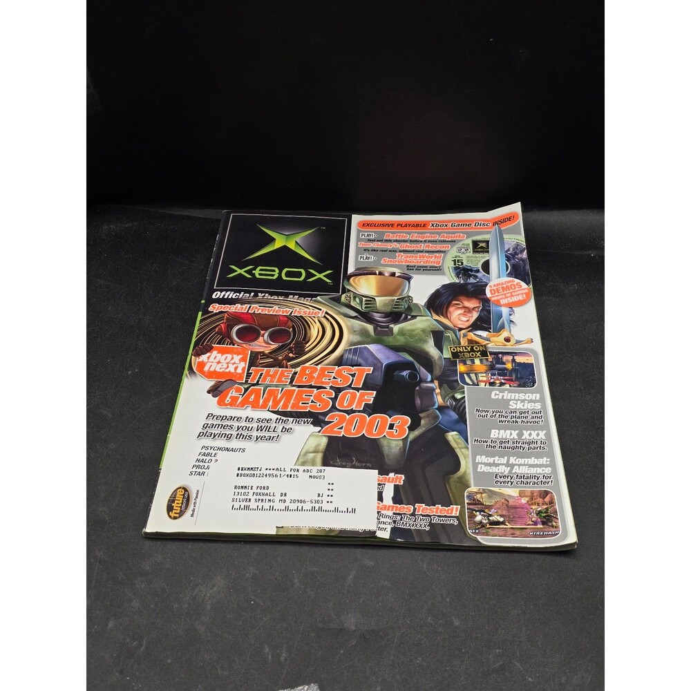 Official Xbox Magazine OXM November 2002 Issue #12 Best Games 2003 Halo 2 Xbox